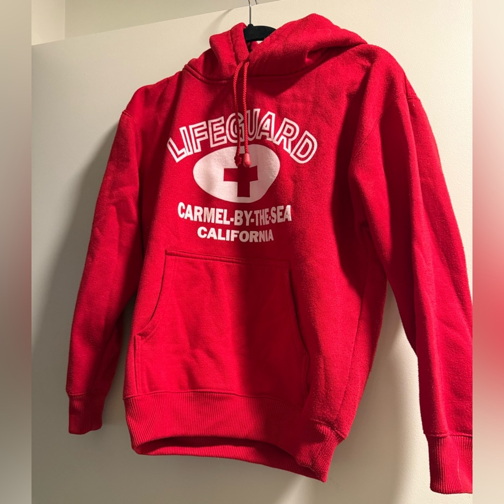 Carmel-By-The-Sea Red Lifeguard Hoodie Size Small